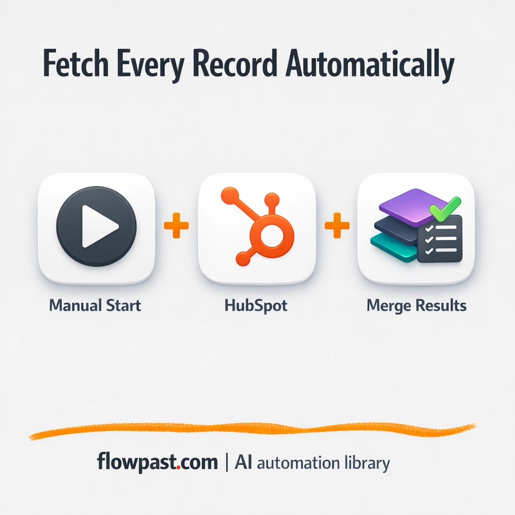 HubSpot to Google Sheets, complete contacts every time - n8n workflow automation template