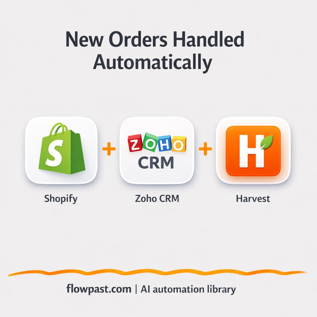 Shopify to Zoho CRM, orders logged without busywork - n8n workflow automation template