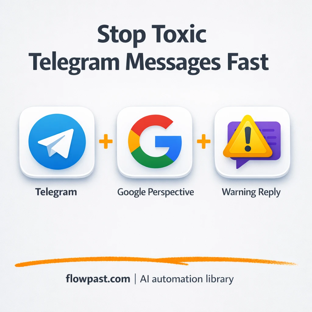 Telegram + Google Perspective: calmer group chats - n8n workflow automation template