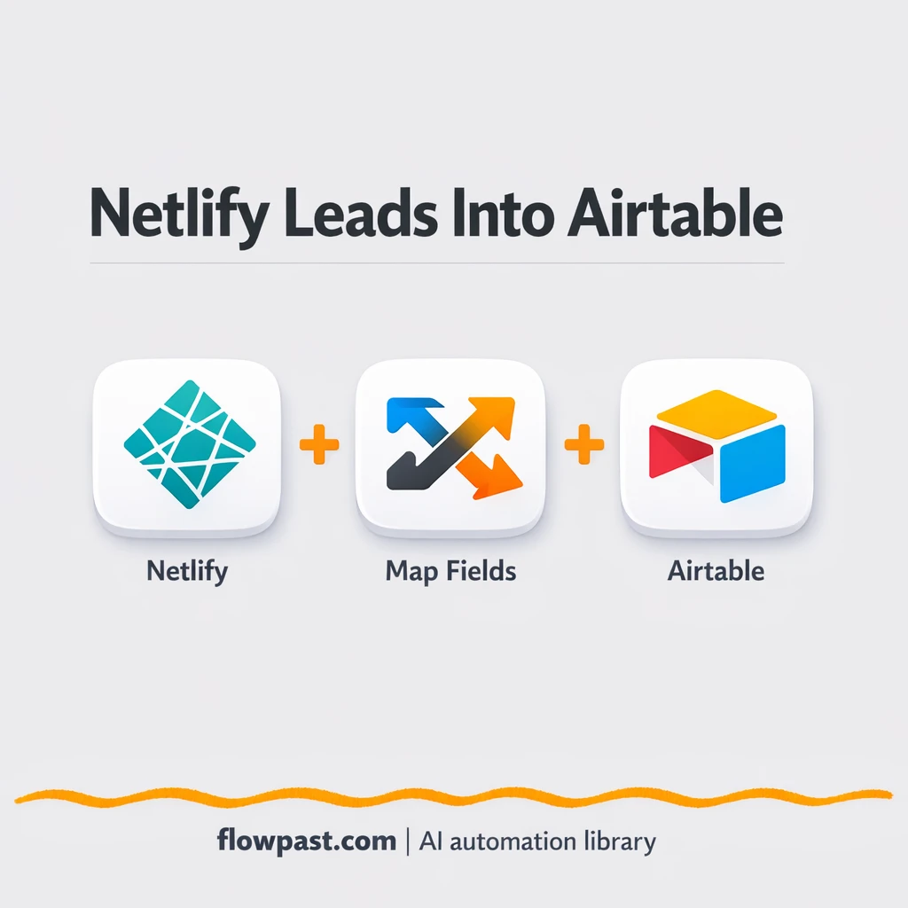 Netlify to Airtable, every lead captured clean - n8n workflow automation template