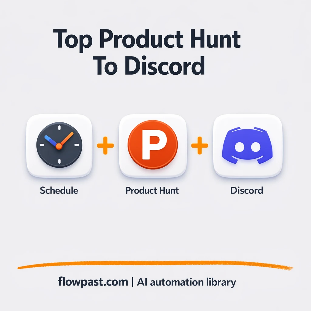 Product Hunt meets Discord for top launches posts - n8n workflow automation template