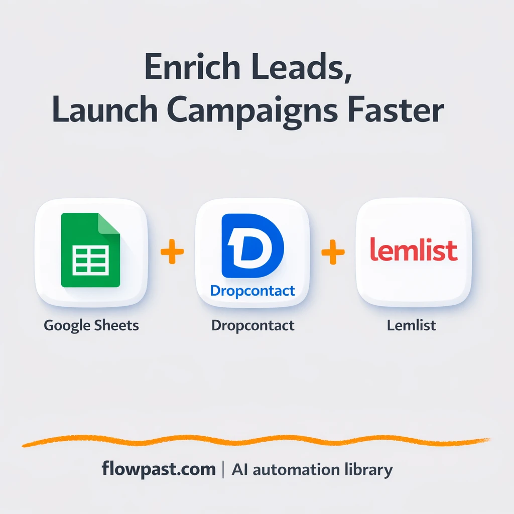 Google Sheets to Lemlist, verified leads ready to send - n8n workflow automation template