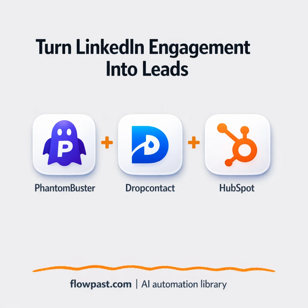 LinkedIn to HubSpot, turn engagement into leads - n8n workflow automation template