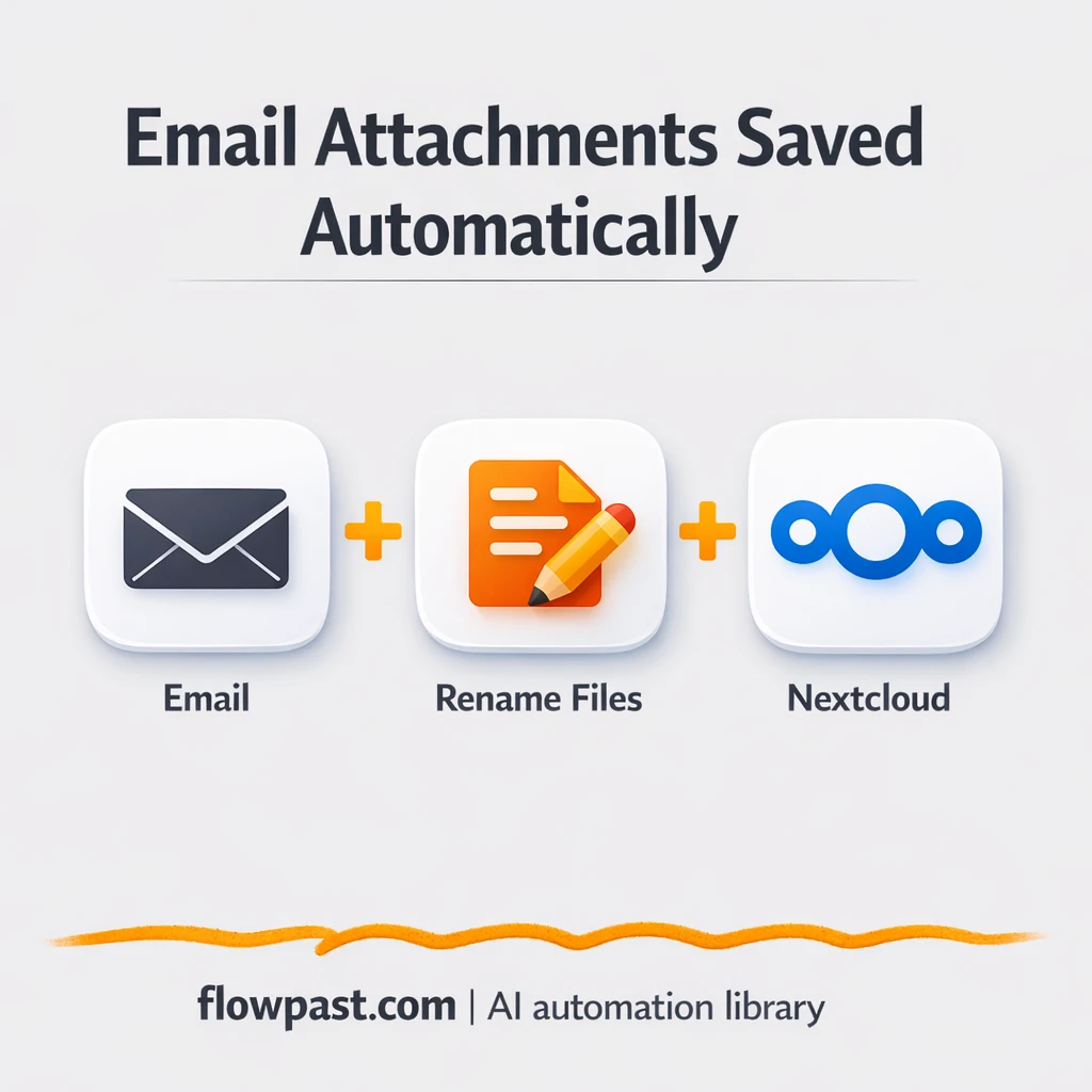 Email to Nextcloud, attachments filed and renamed - n8n workflow automation template