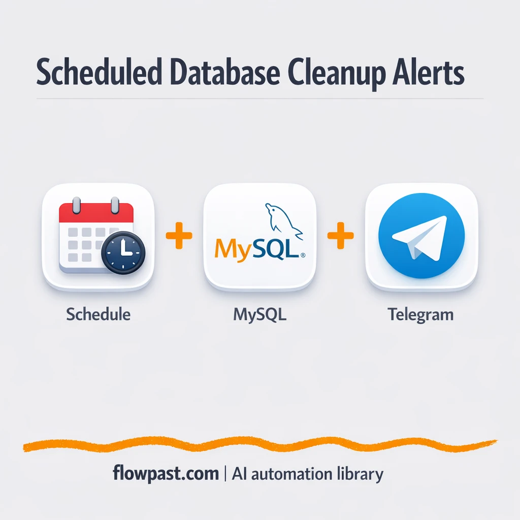 MySQL + Telegram: cleanup alerts you can trust - n8n workflow automation template