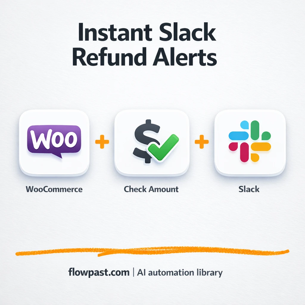 WooCommerce to Slack, instant high value refund alerts - n8n workflow automation template
