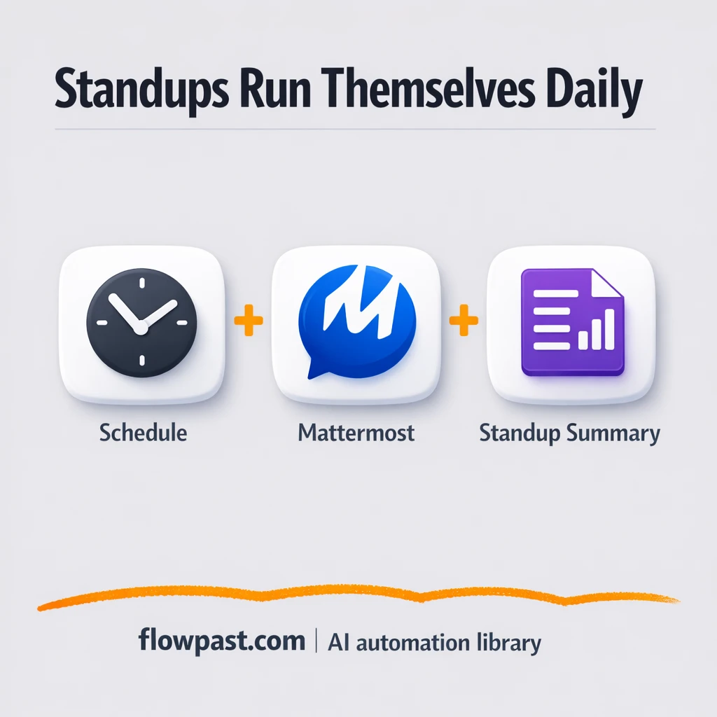 Mattermost standups on autopilot, one clean summary - n8n workflow automation template