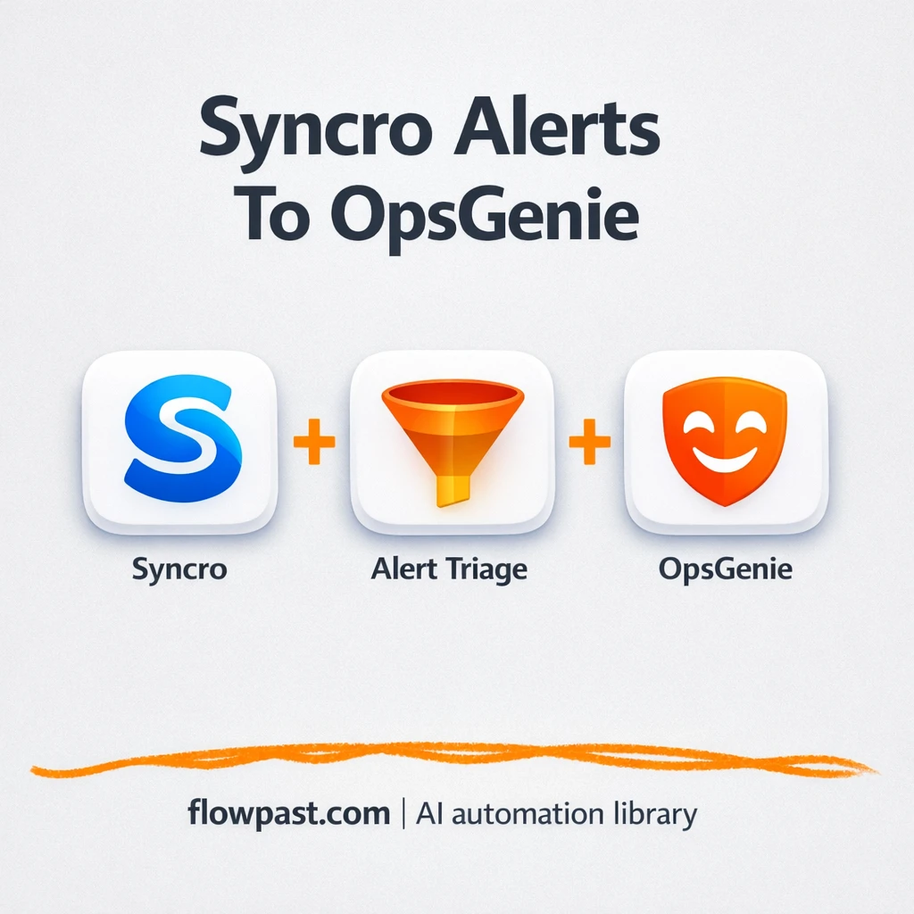 Syncro to OpsGenie, alerts open and close clean - n8n workflow automation template