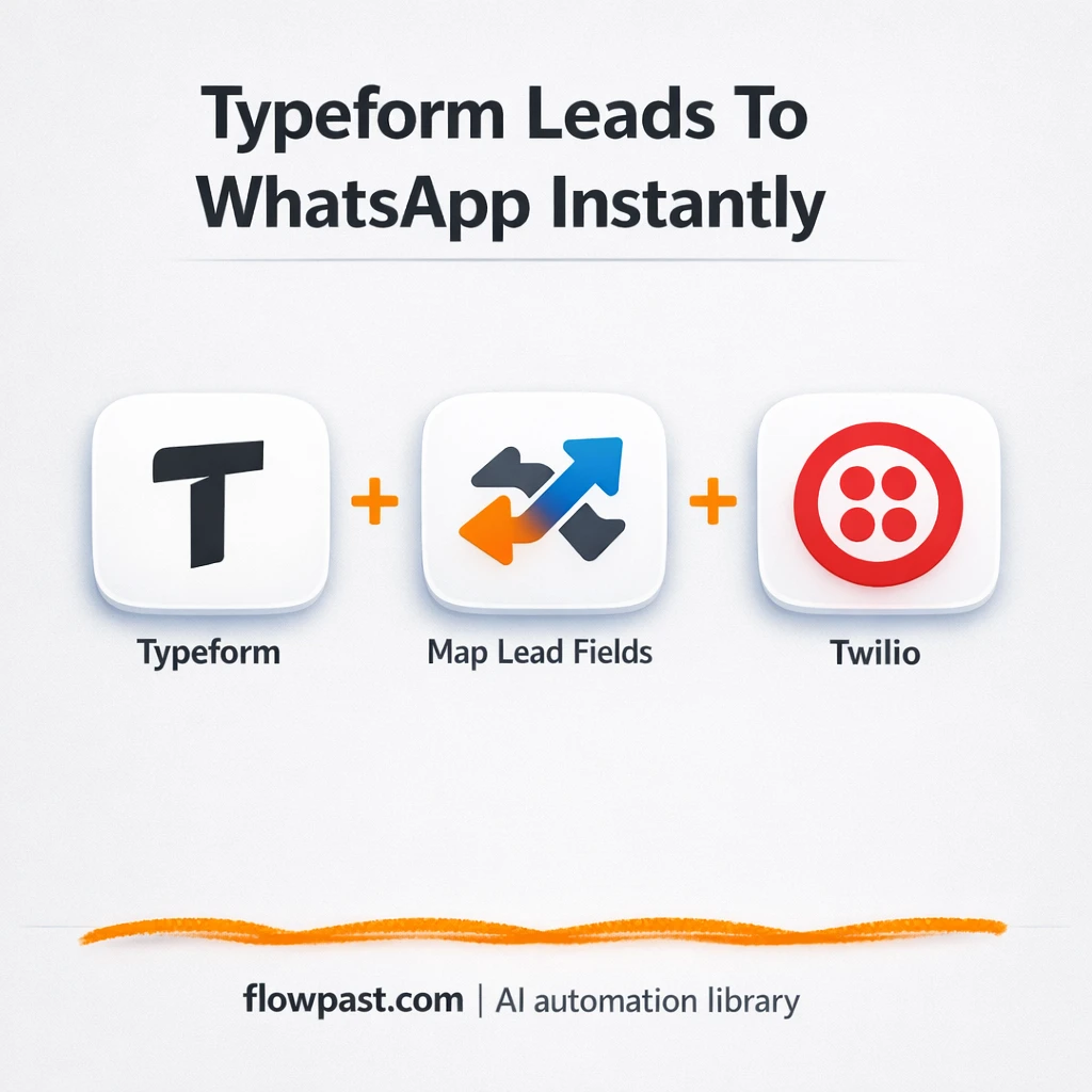 Typeform to Twilio WhatsApp, faster lead follow-ups - n8n workflow automation template