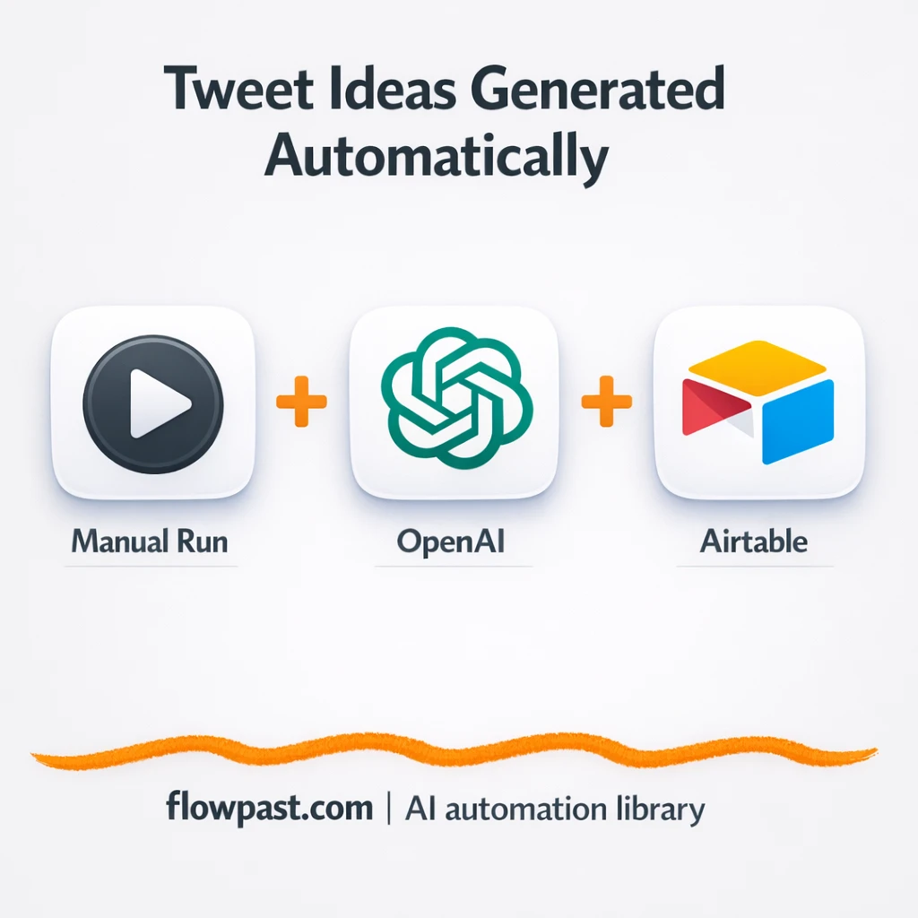 OpenAI + Airtable: tweet drafts ready to review - n8n workflow automation template