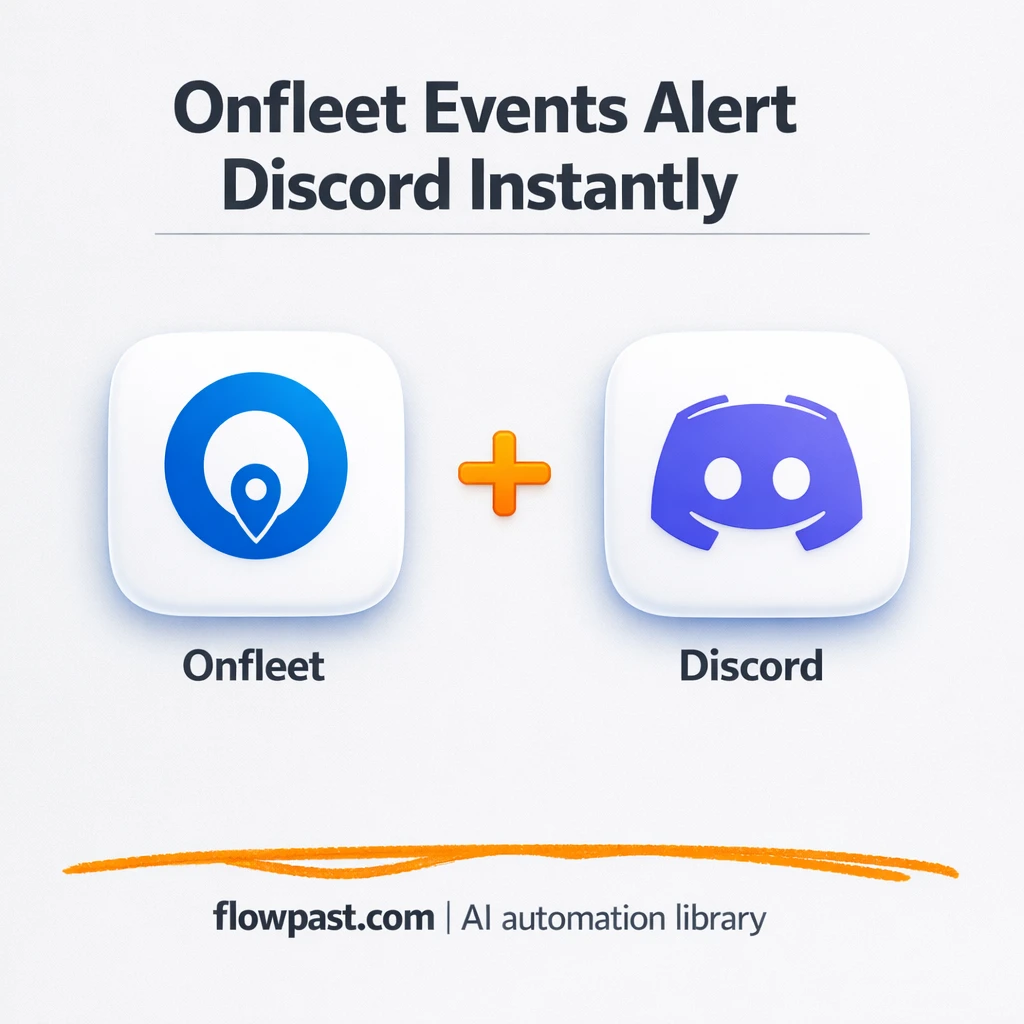 Onfleet to Discord, delivery alerts your team sees - n8n workflow automation template