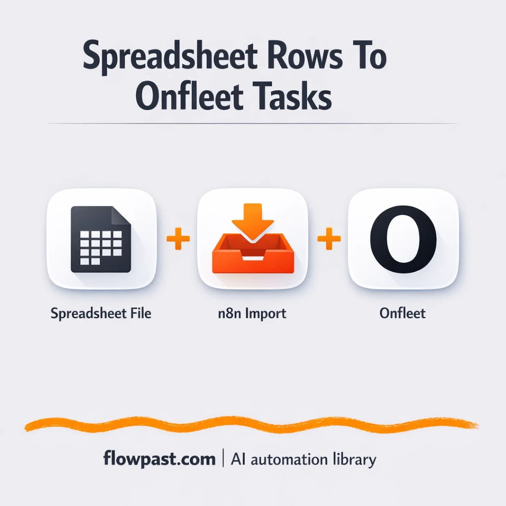 Excel to Onfleet, batch deliveries without copy paste - n8n workflow automation template