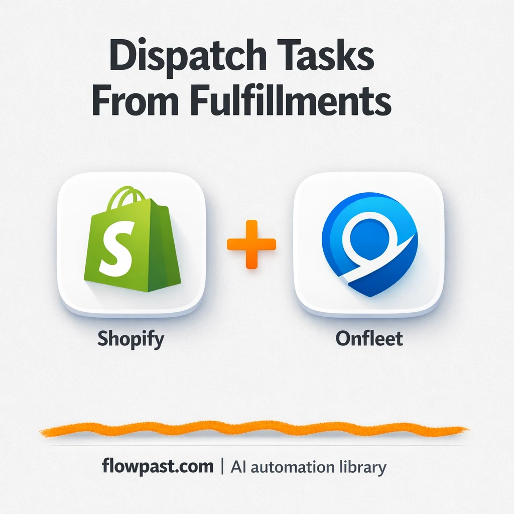 Shopify to Onfleet, deliveries created on fulfillment - n8n workflow automation template