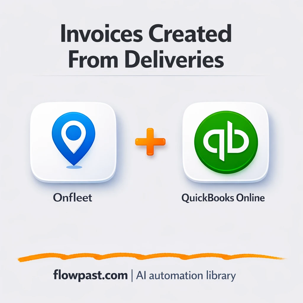 Onfleet to QuickBooks Online, invoices created instantly - n8n workflow automation template