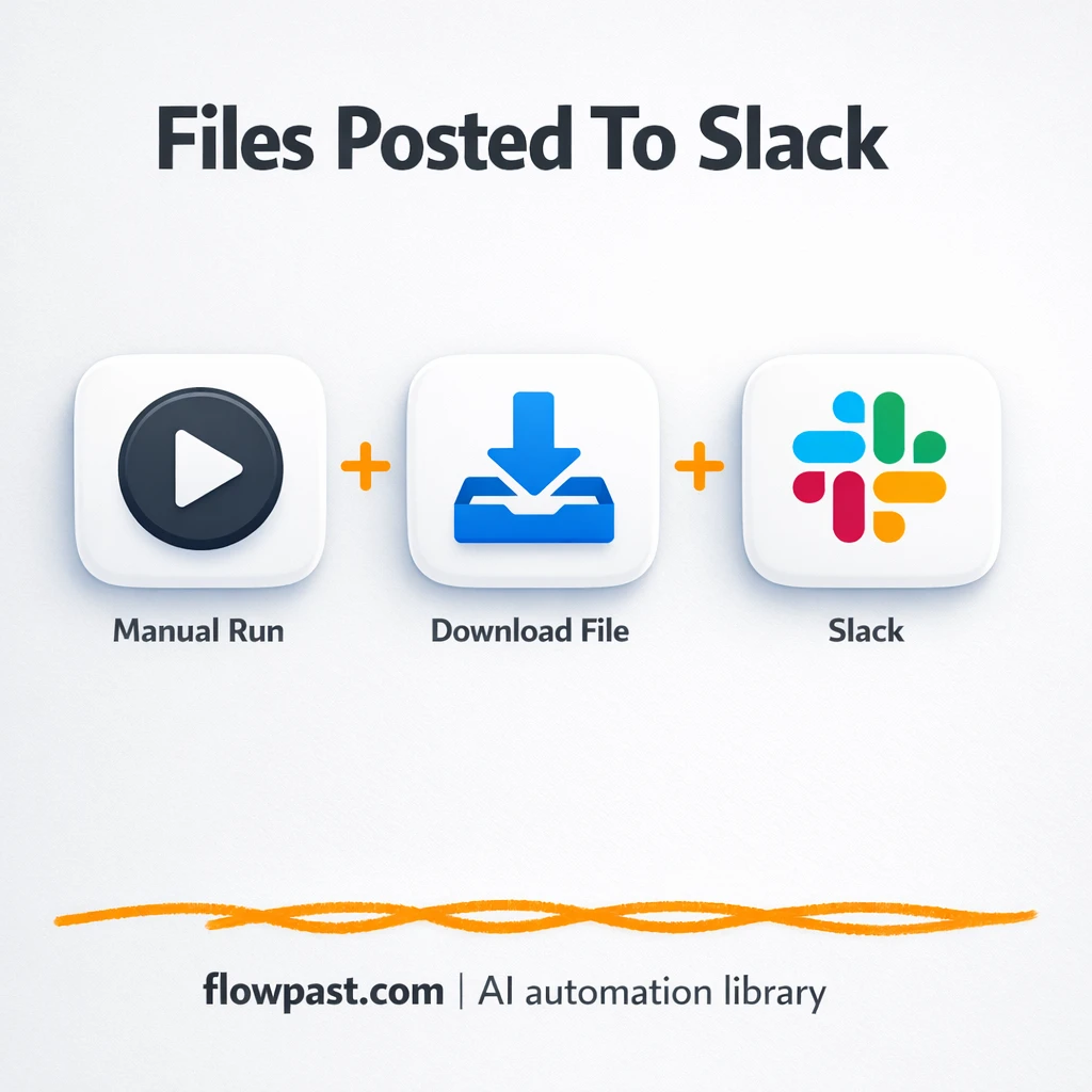 URL files to Slack, attachments posted for your team - n8n workflow automation template