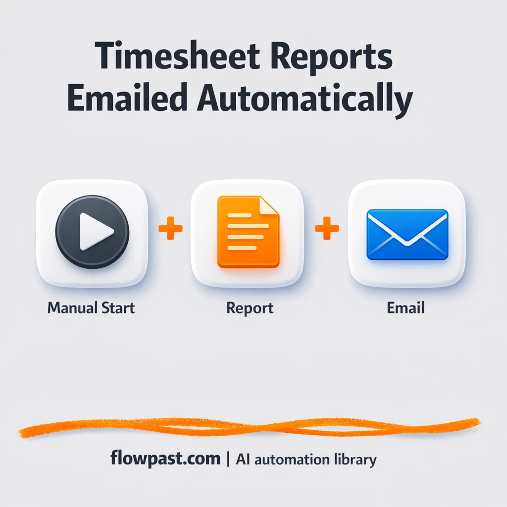 Email timesheet reports, client ready HTML attachments - n8n workflow automation template