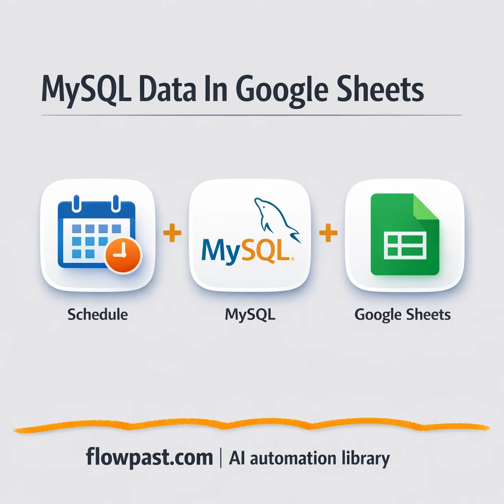 MySQL to Google Sheets, reports that stay current - n8n workflow automation template