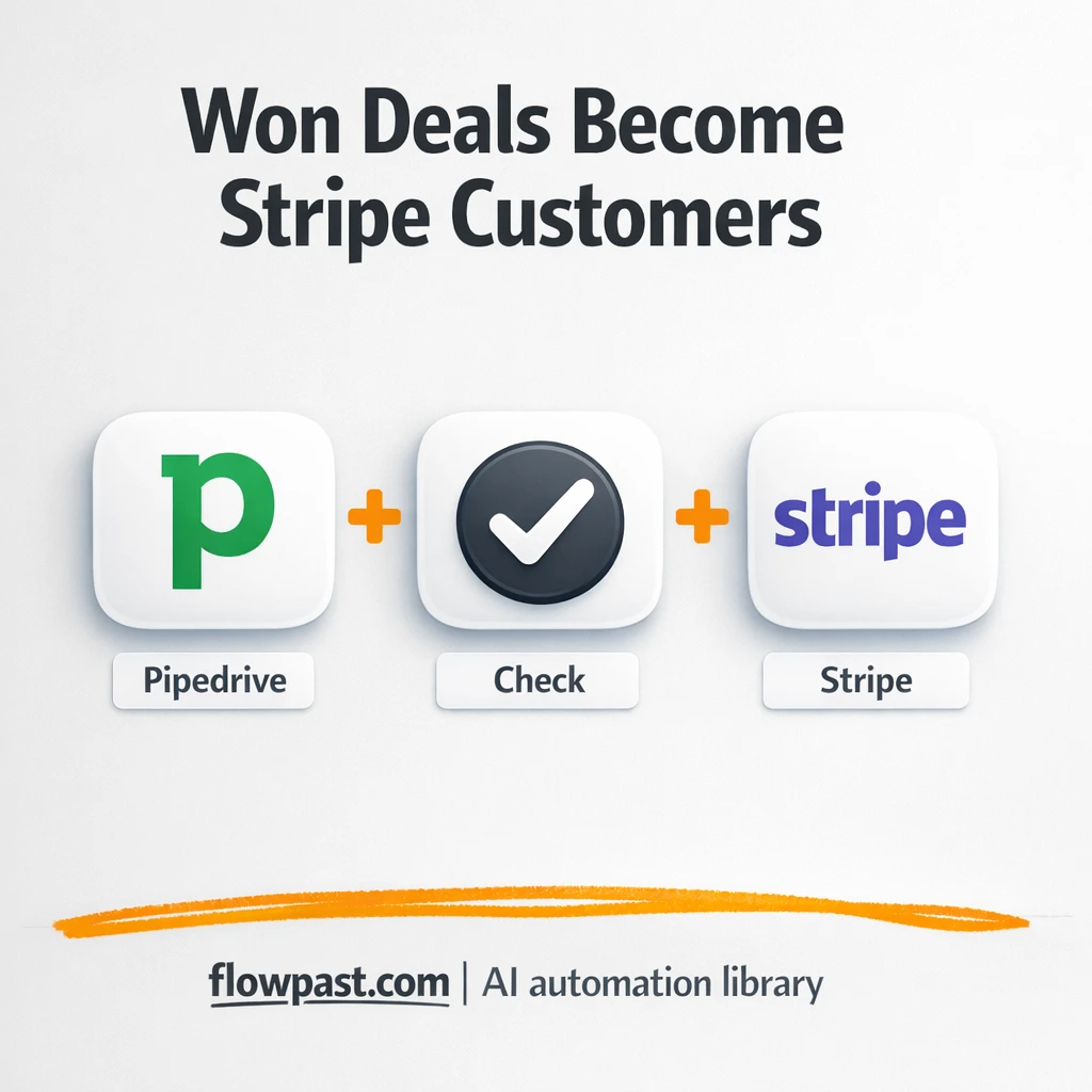 Pipedrive to Stripe, clean customers after every win - n8n workflow automation template