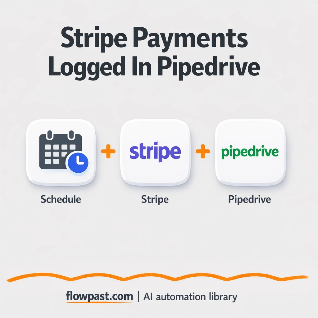 Stripe to Pipedrive notes, payments logged for you - n8n workflow automation template