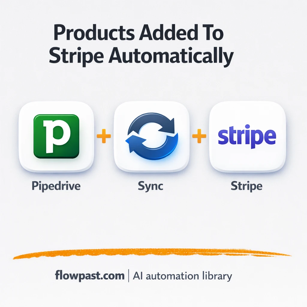 Pipedrive + Stripe: products and prices stay aligned - n8n workflow automation template