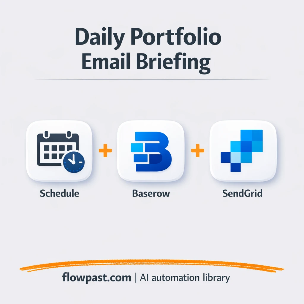 Baserow + SendGrid: daily portfolio email briefings - n8n workflow automation template