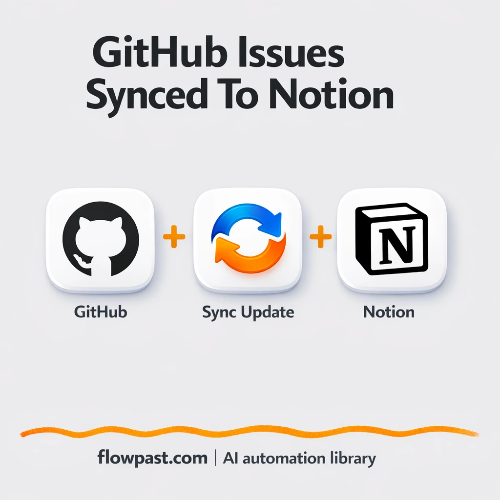 GitHub meets Notion for always current issue tracking - n8n workflow automation template