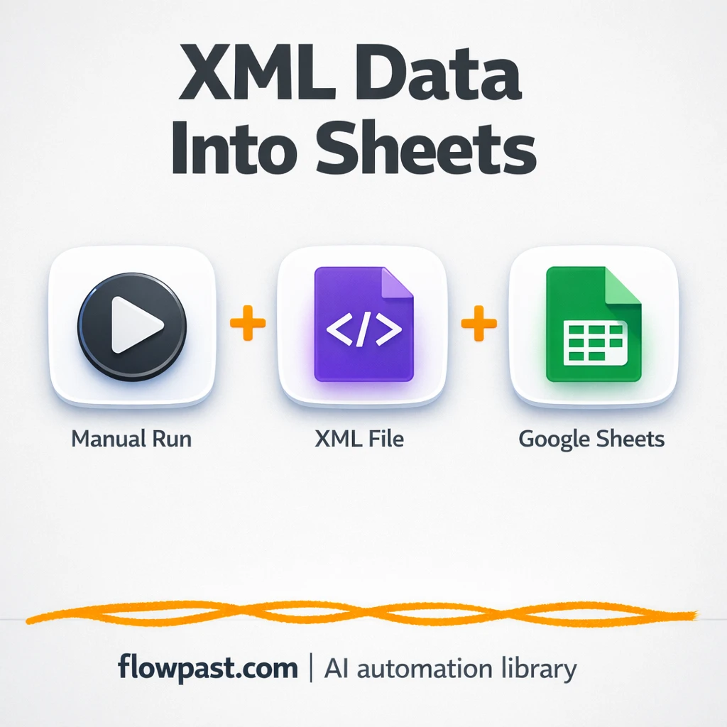 XML to Google Sheets, clean imports without chaos - n8n workflow automation template