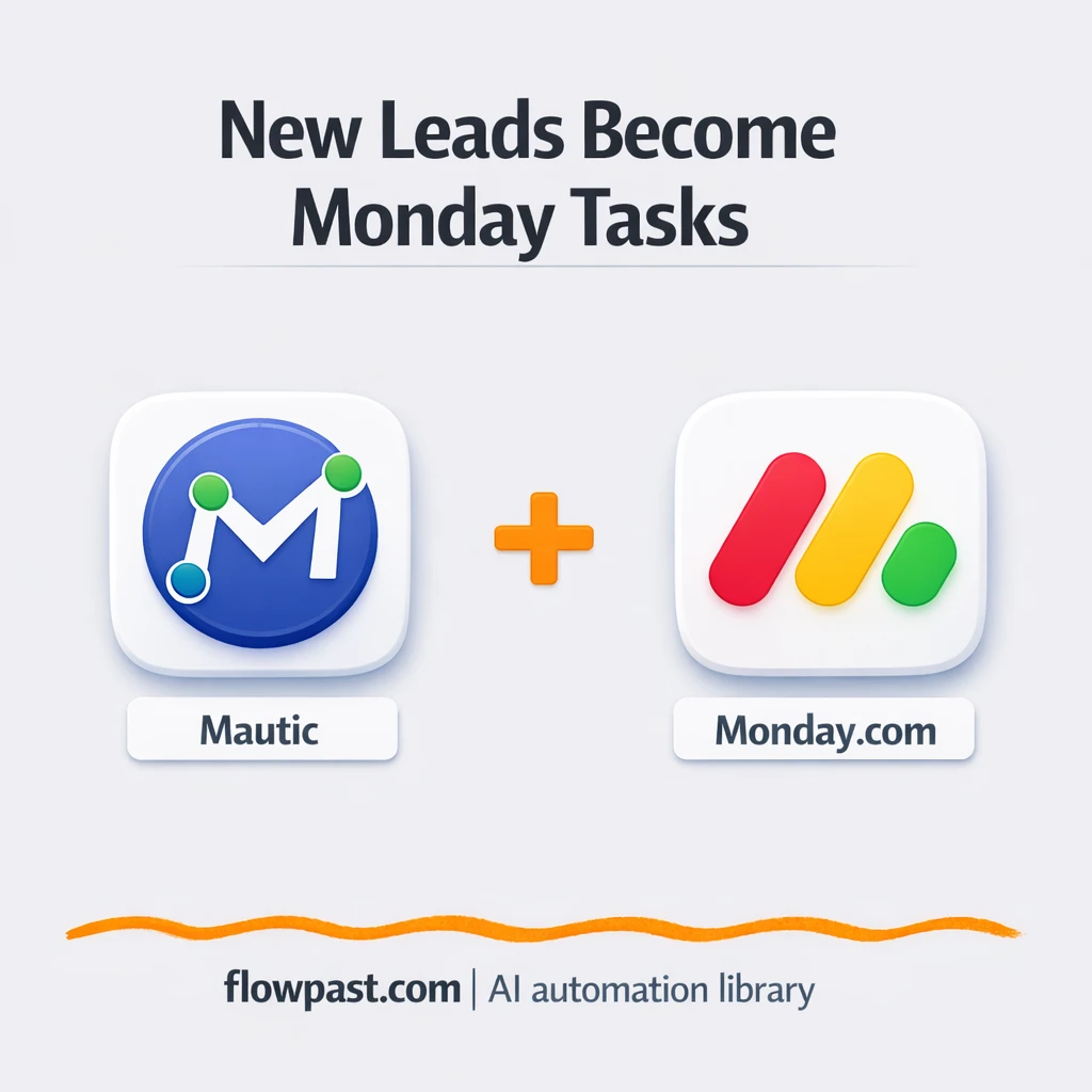 Mautic to Monday.com, leads logged as tasks - n8n workflow automation template