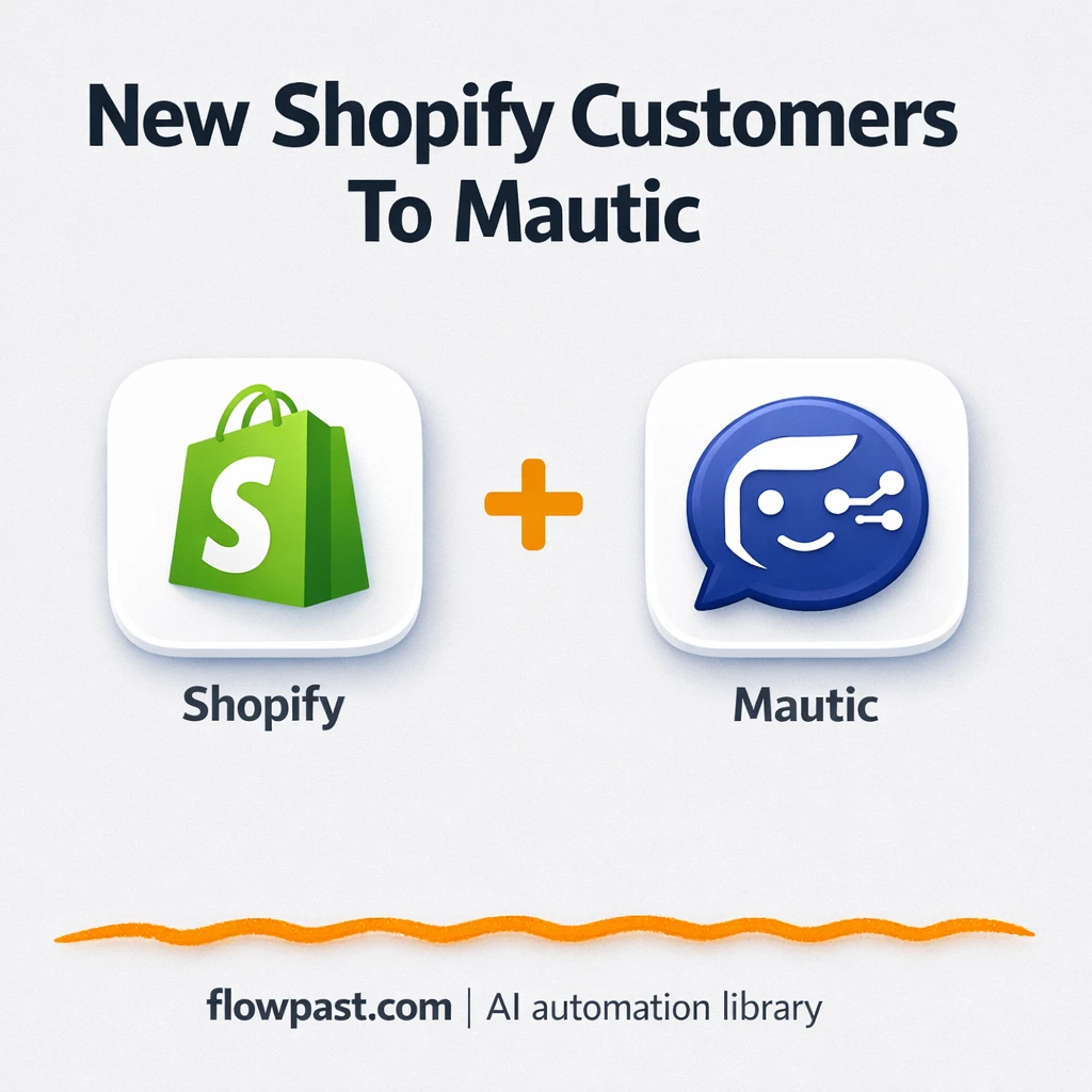 Shopify to Mautic, new customers captured instantly - n8n workflow automation template