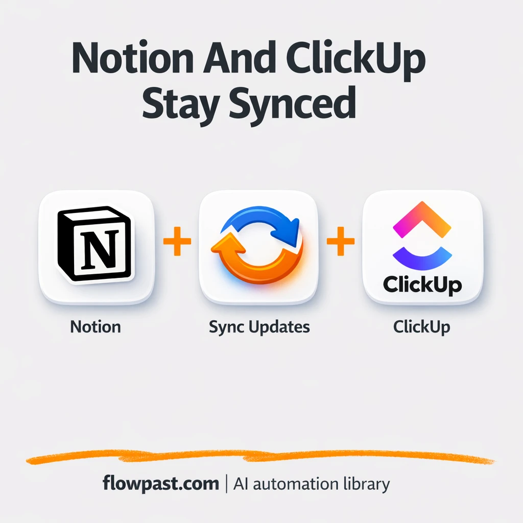 Keep Notion and ClickUp in sync for task status - n8n workflow automation template
