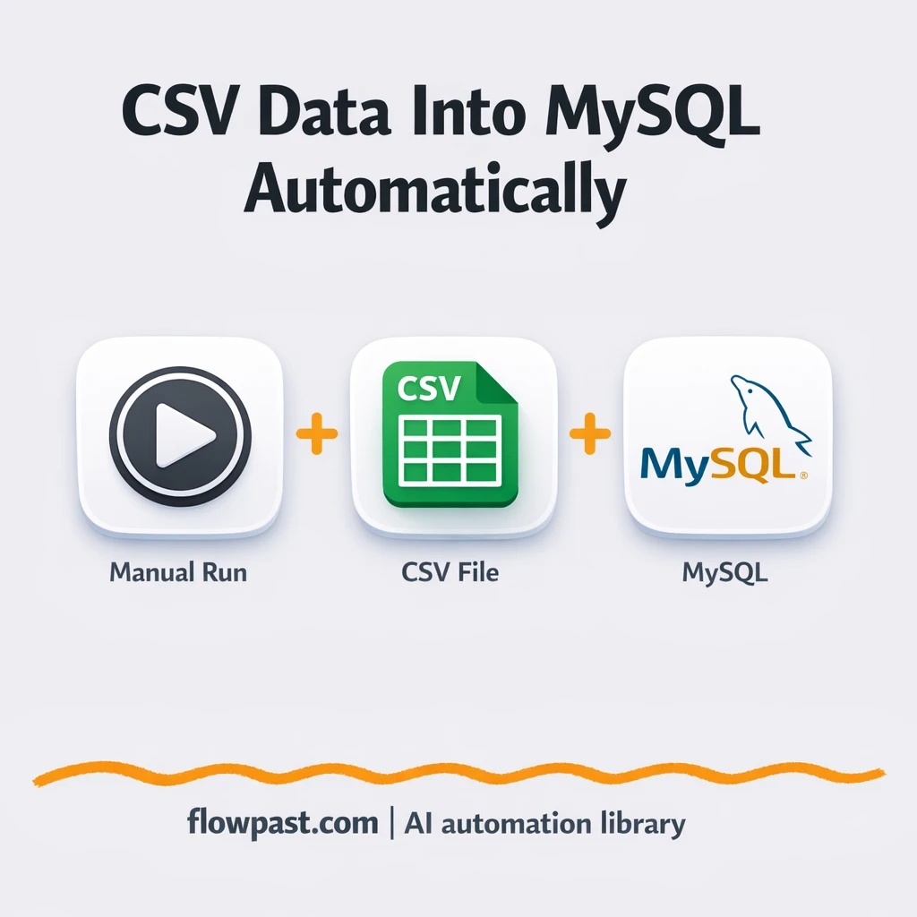 CSV to MySQL, clean imports without manual errors - n8n workflow automation template