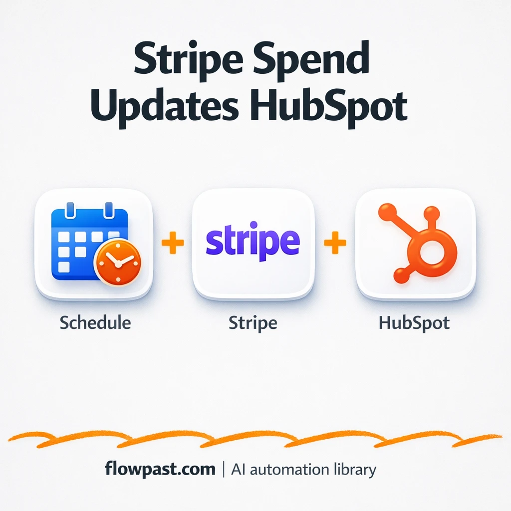 Stripe to HubSpot, total spend always on contacts - n8n workflow automation template