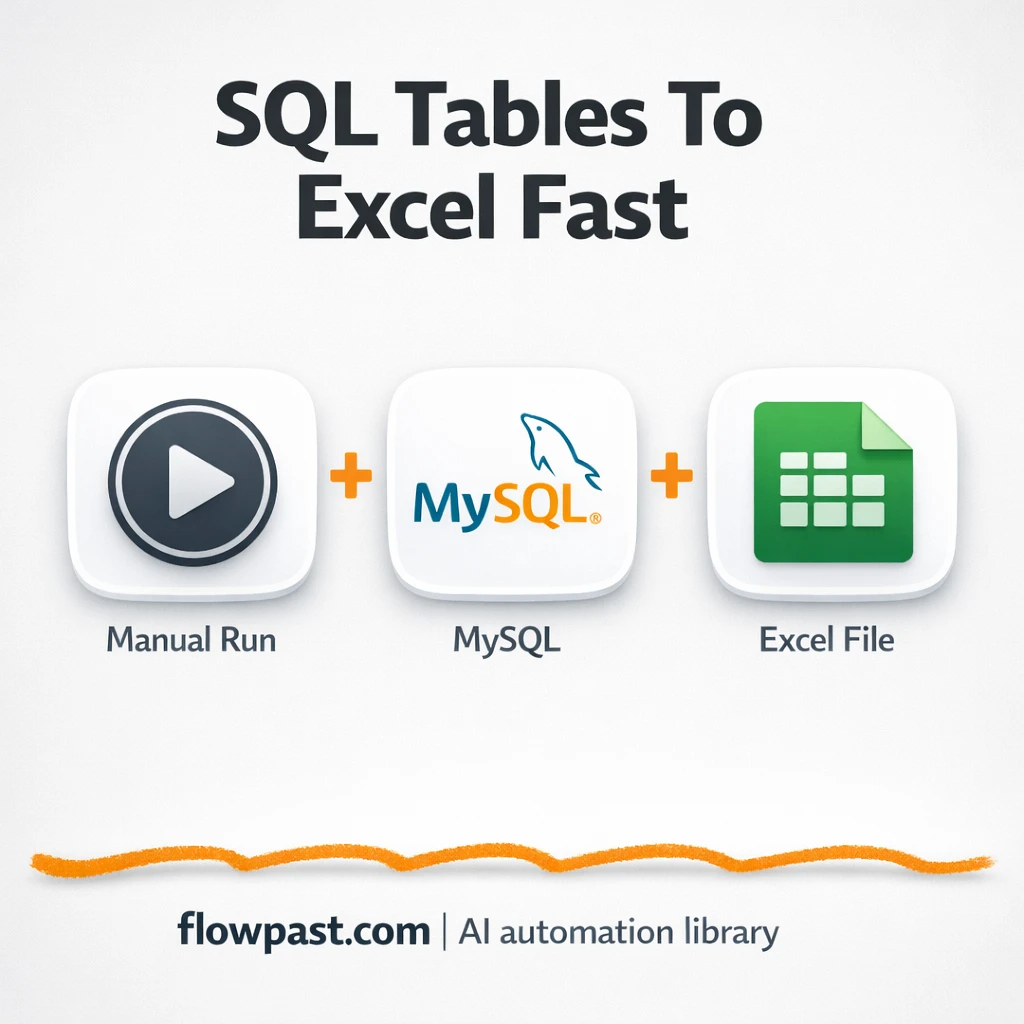 MySQL to Excel, clean exports without copy paste - n8n workflow automation template