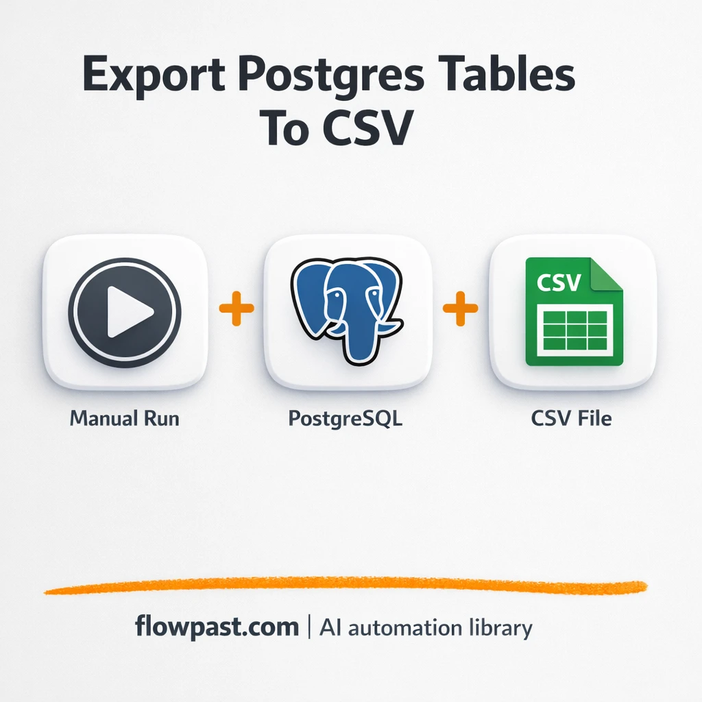 PostgreSQL to Excel, clean CSV exports ready to share - n8n workflow automation template