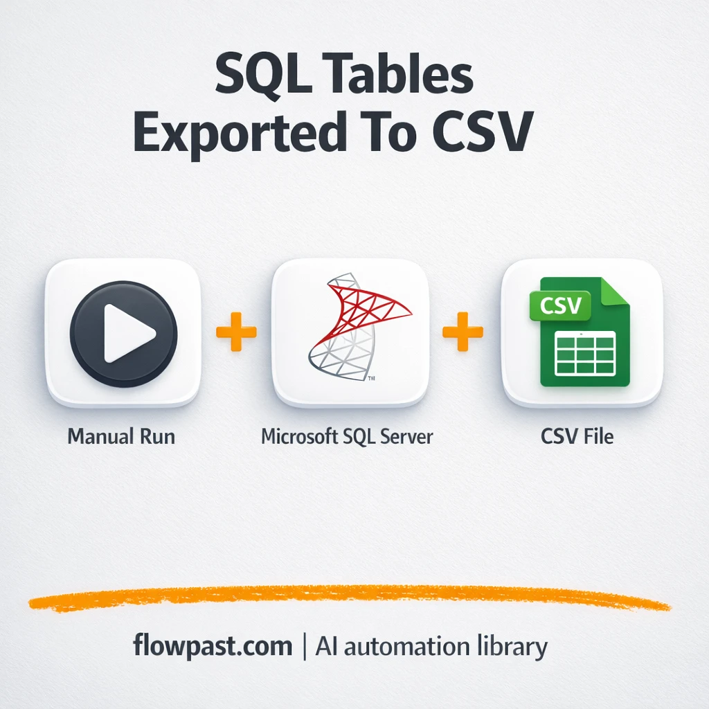 Microsoft SQL to Excel, clean exports without rework - n8n workflow automation template