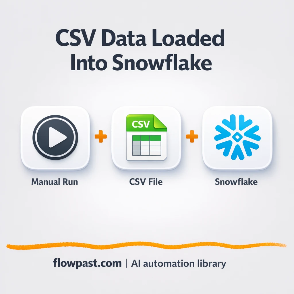 Snowflake + Google Sheets: clean CSV imports - n8n workflow automation template