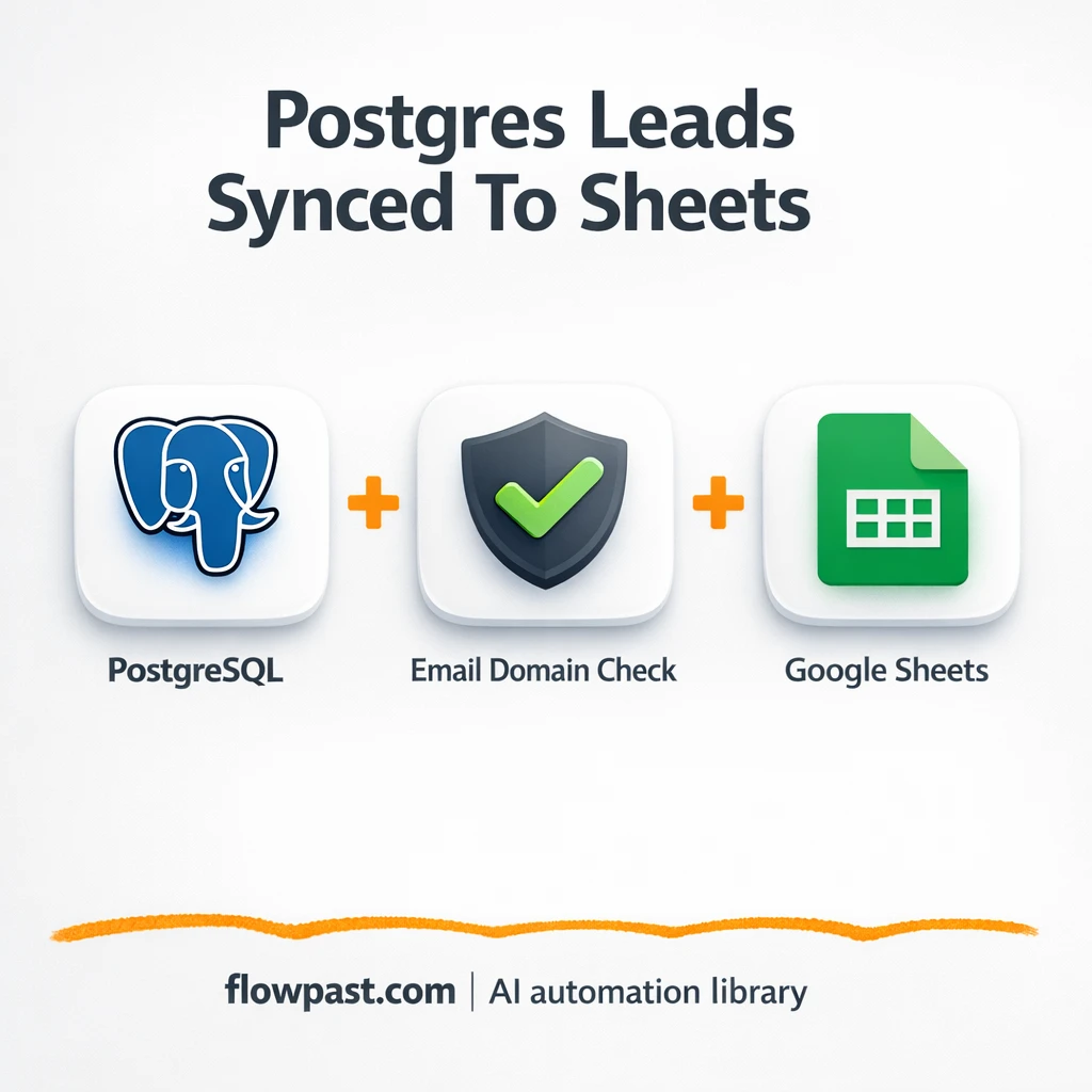 Postgres to Google Sheets, clean leads delivered - n8n workflow automation template