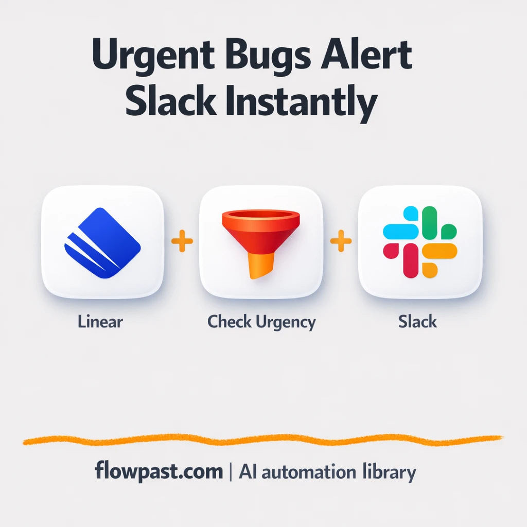 Linear to Slack, urgent bug alerts without noise - n8n workflow automation template