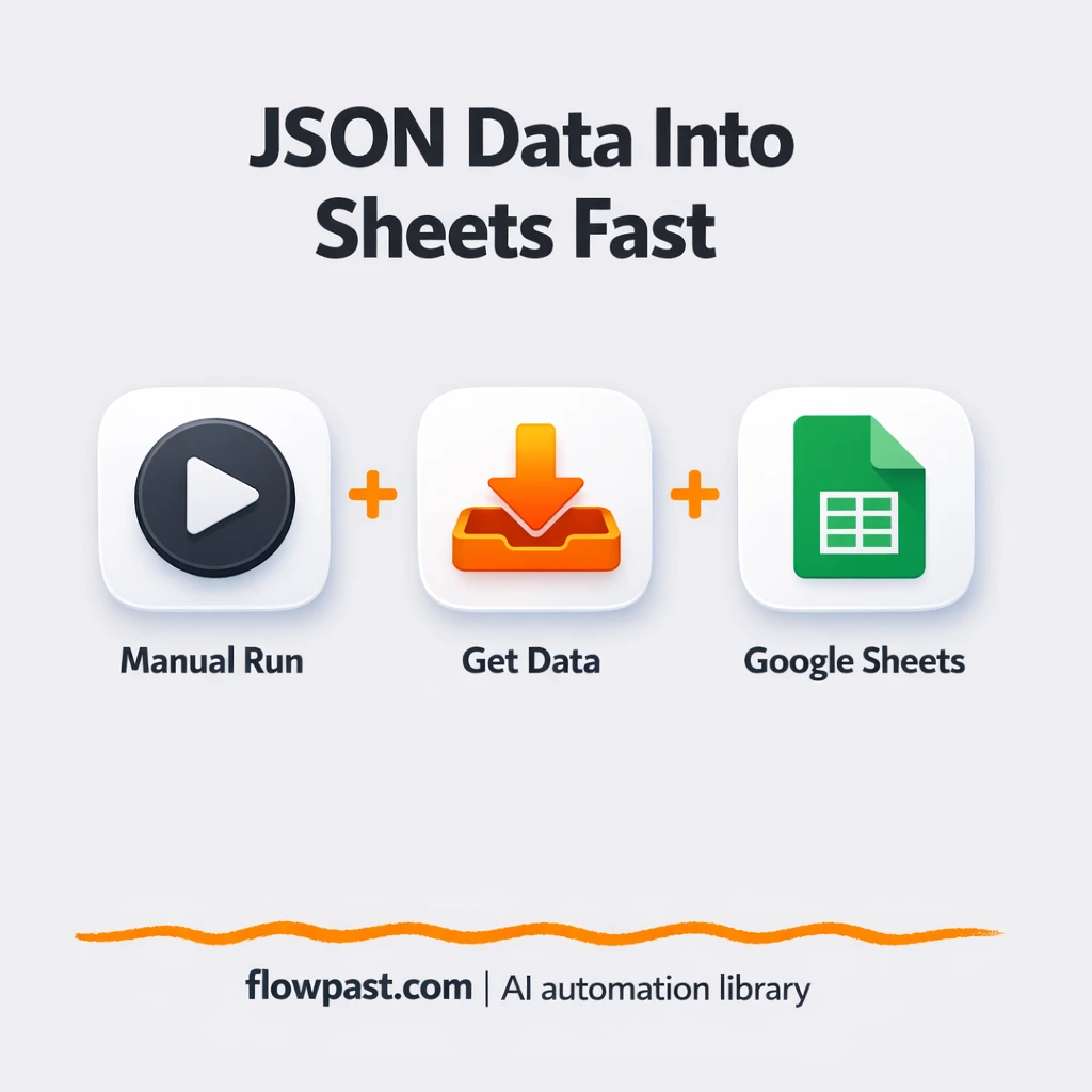 JSON to Google Sheets, clean rows without copy paste - n8n workflow automation template