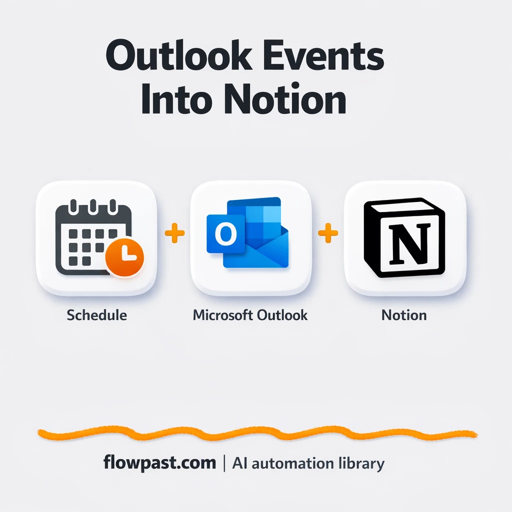 Outlook Calendar to Notion, meeting tracker stays current - n8n workflow automation template