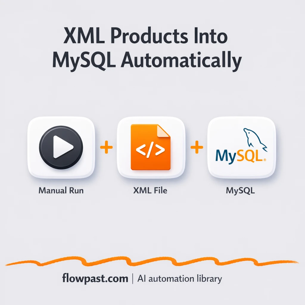 XML to MySQL, clean product imports without errors - n8n workflow automation template