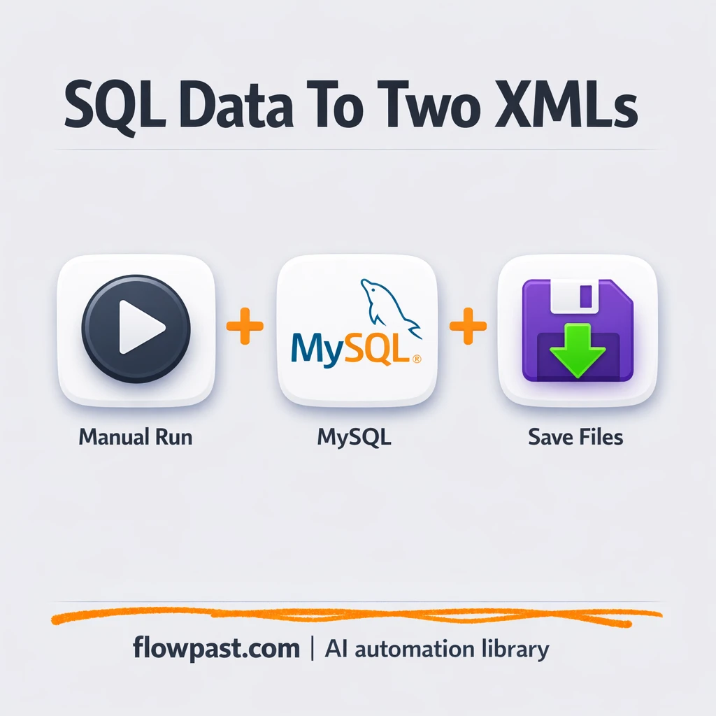 MySQL to XML exports, ready-to-share files - n8n workflow automation template