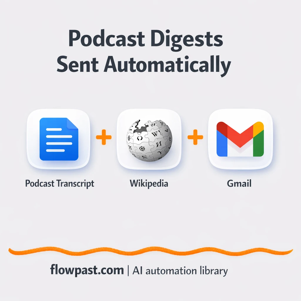 OpenAI to Gmail, polished podcast digests sent fast - n8n workflow automation template
