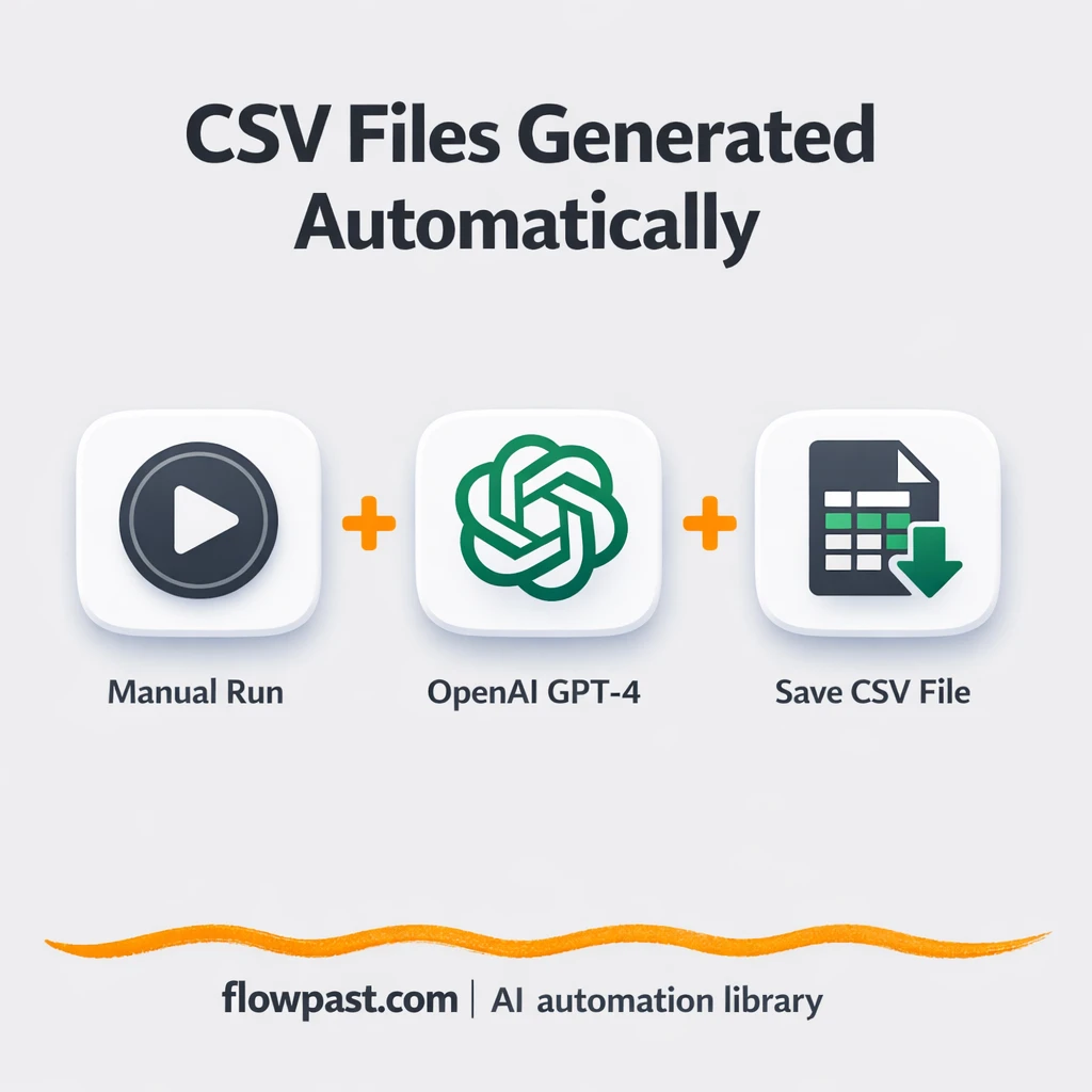 GPT-4 to Excel, clean CSV test users on demand - n8n workflow automation template