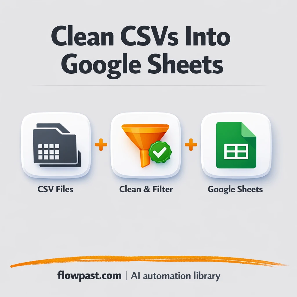 CSV to Google Sheets, clean subscriber lists fast - n8n workflow automation template