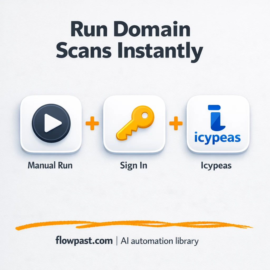Icypeas + Google Sheets: domain scans logged clean - n8n workflow automation template