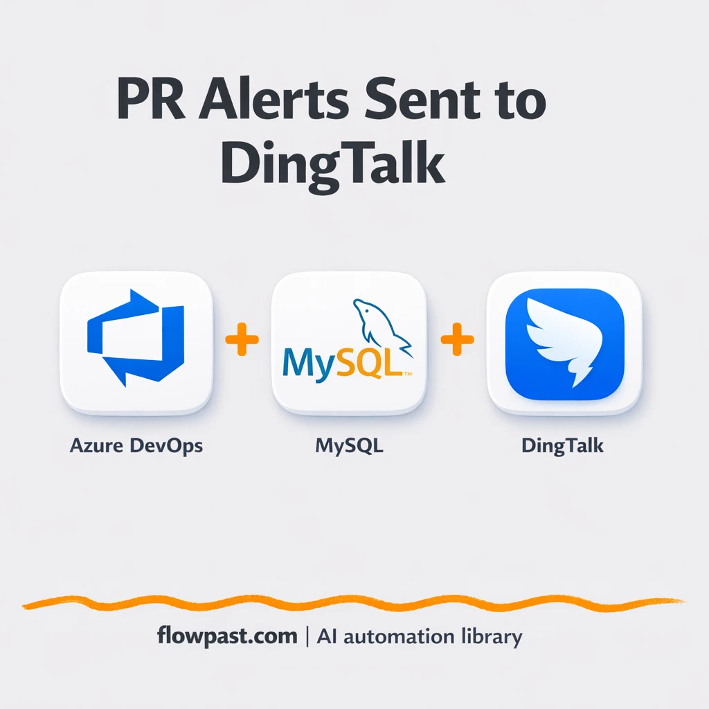 Azure DevOps to DingTalk, PR alerts to the right dev - n8n workflow automation template