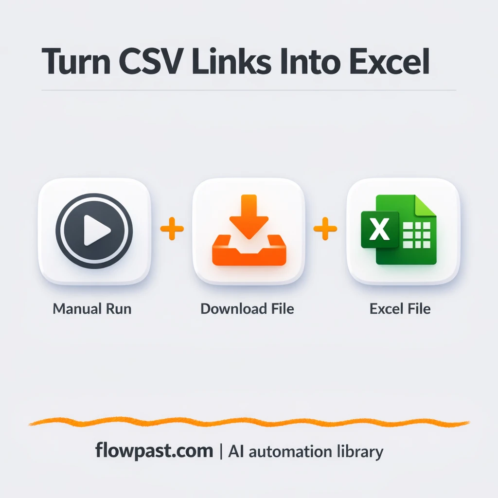 CSV to Excel, share ready spreadsheets every time - n8n workflow automation template