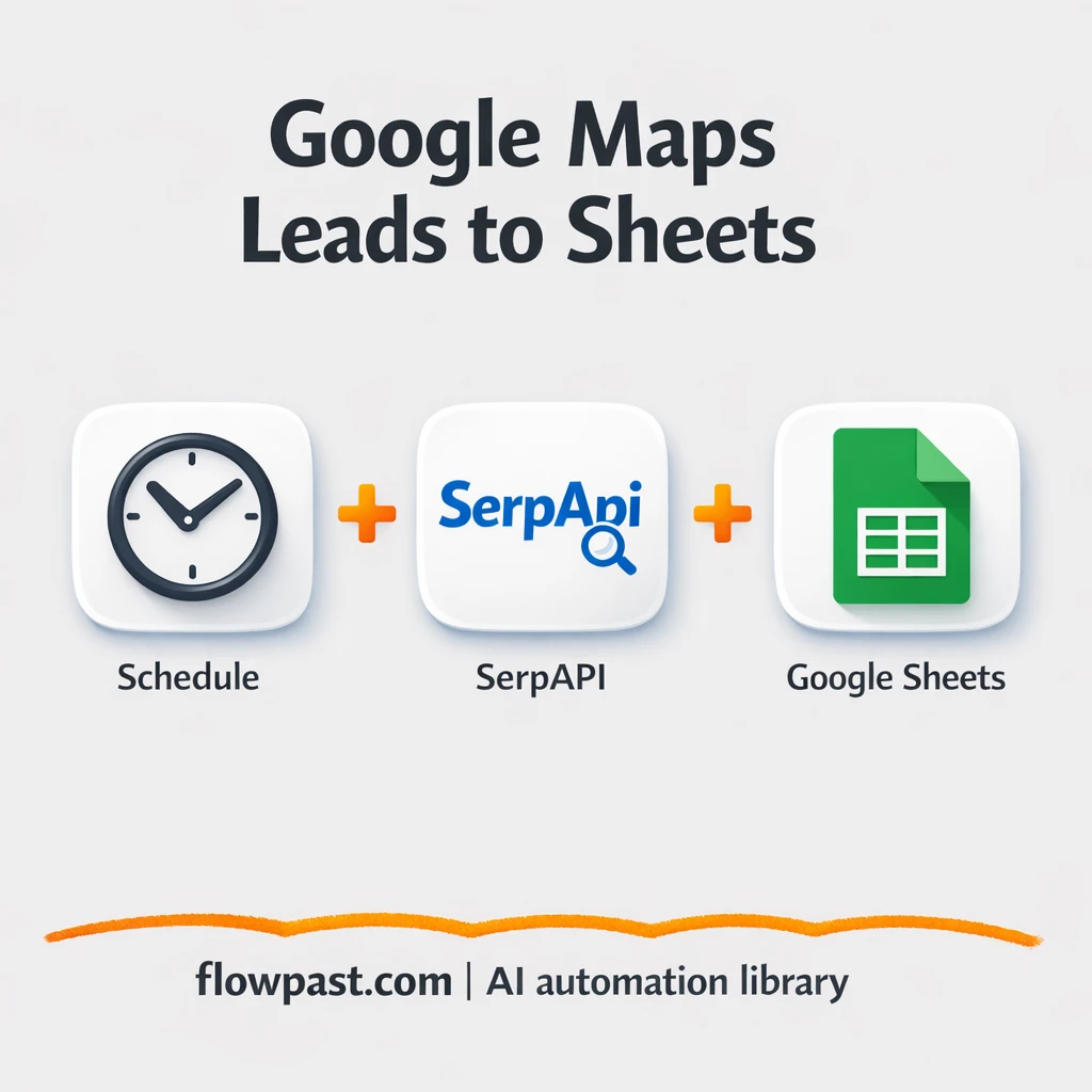 Google Maps to Google Sheets, clean lead lists - n8n workflow automation template