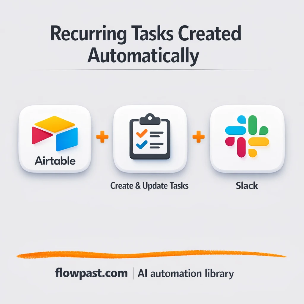 Airtable + Slack: recurring tasks assigned for you - n8n workflow automation template